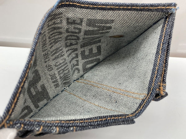ダブルアールエル RRL INDIGO DENIM BILLFOLD WALLET インディゴ デニム ビルフォールド ウォレット 折り畳み 財布 青 財布・ケース メンズ財布 ロゴ ブルー 104W-26