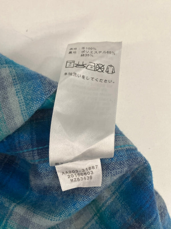 ペンドルトン PENDLETON SURF PENDLETON WOOL ウール チェックシャツ シャドーチェック オンブレ ボードシャツ  ネルシャツ 開襟 オープンカラー ボックス  長袖シャツ ブルー Mサイズ 101MT-5362