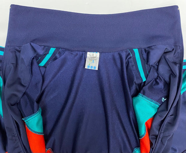 【曜日割引対象外】 アディダス adidas 80's 90's トラックジャケット ジャージ ネイビー Lサイズ 201MT-4739 VB