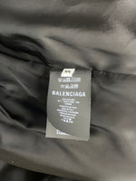 バレンシアガ BALENCIAGA 18AW PADDER WINDBREAKER バックロゴ ナイロンジャケット 533910 TYD36 ジャケット ロゴ ブラック 44サイズ 201MT-2439