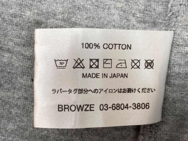エンノイ ENNOY 23SS クルーネック 半袖 カットソー コットン COTTON 綿 MADE IN JAPAN 日本製 ラバーロゴ GRAY 灰色 SS23BRENCT01NTL Tシャツ ワンポイント グレー Lサイズ 104MT-1751