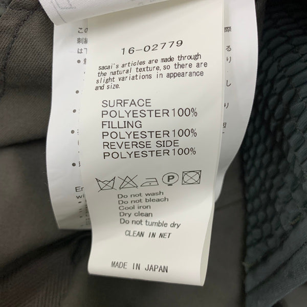 サカイ sacai ノーカラージャケット プリーツ フリル 16-02779 ジャケット カーキ 201LT-449