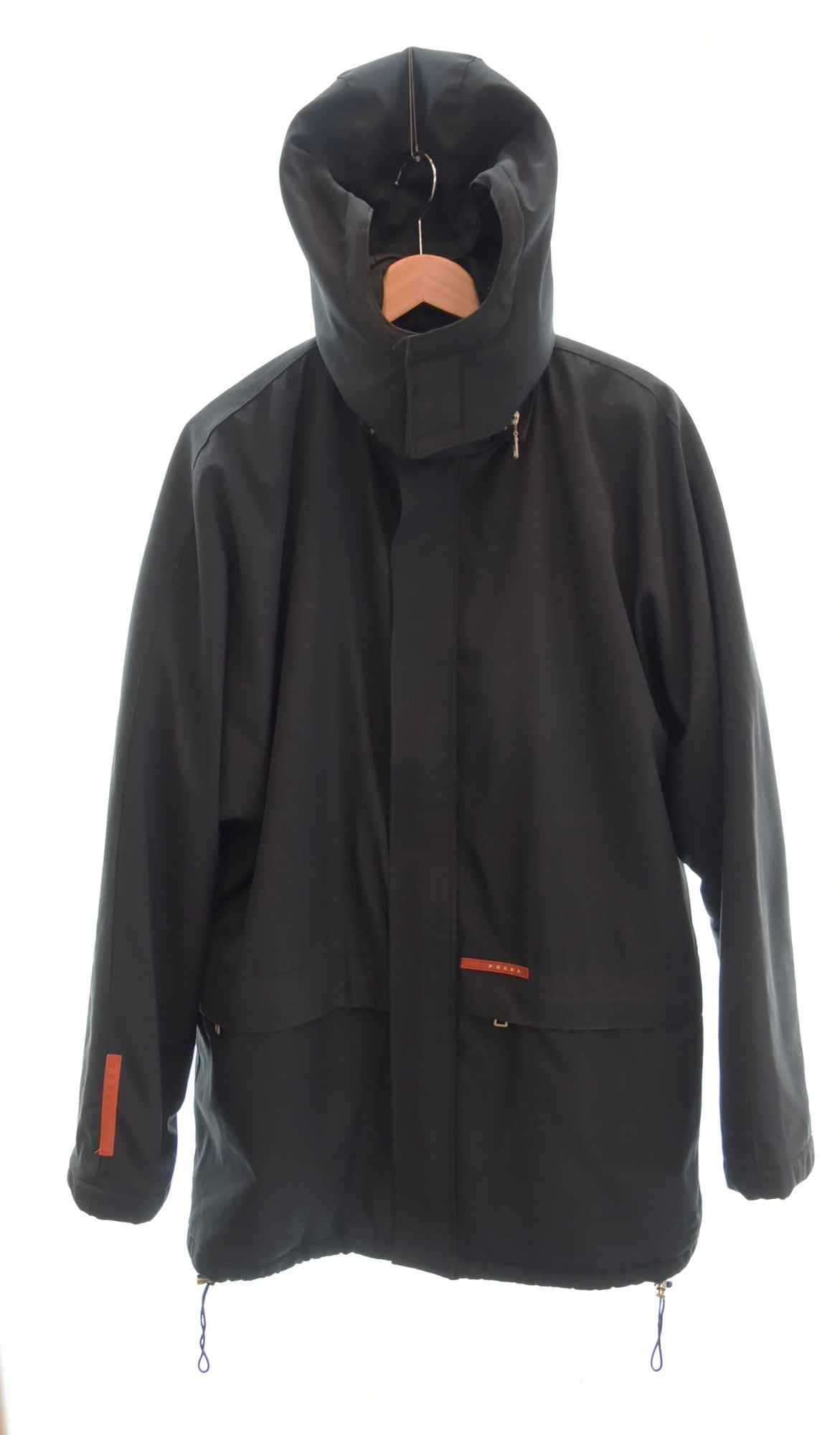 とうなぎ様　OLD PRADA プラダ 赤タグ ナイロンジャケット ブラック M 2010's】Old PRADA LINEA ROSSA Nylon Reversible Zip Up Jacket Size.48