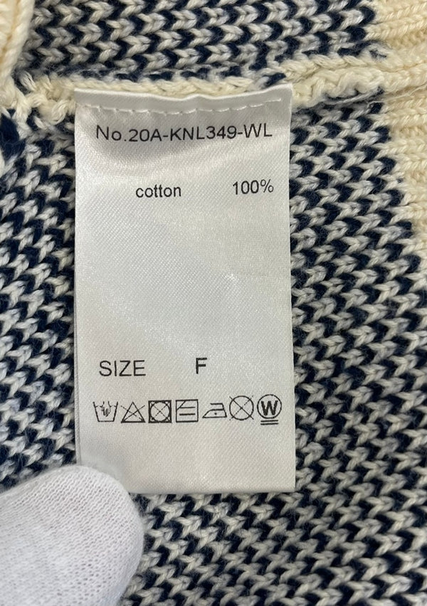 ホワイトランド WHITELAND BLACKBURN ペイズリービッグカーディガン 白 20A-KNL349-WL カーディガン ホワイト フリーサイズ 101MT-4367