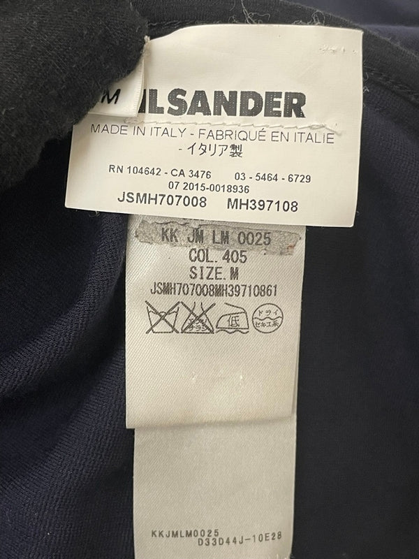 ジルサンダー JIL SANDER 16SS 2B スウェット テーラード ジャケット JSMH707008 MH3997108 ネイビー M 601MT-38