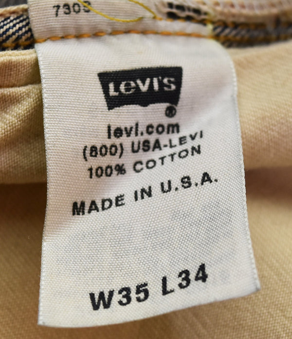 リーバイス Levi's 00's 2004年 501xx 1955年 復刻 USA製 アメリカ限定 ボタンフライ ボタン裏 R リペア デニム ブルー 35/34 103MB-595