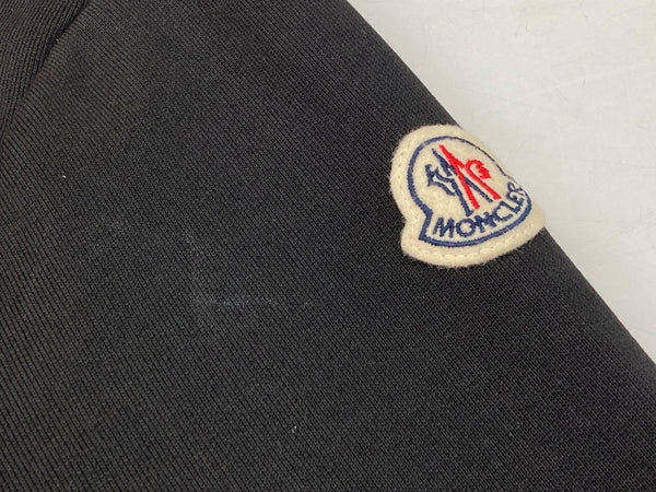 モンクレール MONCLER 22AW ZIP UP CARDIGAN ジップアップ カーディガン フーディ パーカー ロゴ ワッペン 黒 H20918G00048 809KR パーカ ワンポイント ブラック Mサイズ 104MT-2320