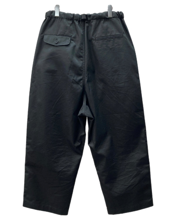 コムデギャルソン COMME des GARCONS HOMME GABARDINE PANTS ギャバジン パンツ 綿エステル ベルト ジップフライ 黒 無地 HN-P003 ボトムスその他 ブラック Mサイズ 104MB-247