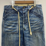 【曜日割引対象外】 ラルフローレン POLO RALPH LAUREN RRL DOUBLE RL デニムワークパンツ ロープ USA製 PP-PM-HS-0054 デニム ブルー 30×32サイズ 201MB-835 VB