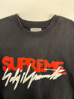 シュプリーム SUPREME ×Yohji Yamamoto Crewneck ヨウジヤマモト クルーネック スウェットシャツ ロゴ スウェット ブラック Mサイズ 101MT-5354