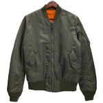 【曜日割引対象外】 アルファ インダストリーズ ALPHA INDUSTRIES USA製 MA-1 フライトジャケット ナイロン ジャケット カーキ Mサイズ 201MT-4433