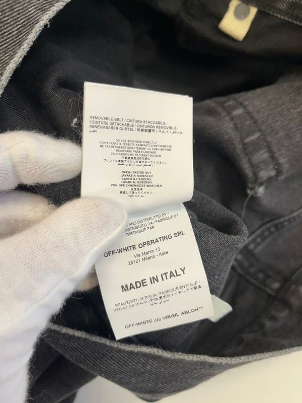 オフホワイト OFF WHITE ×UNDER COVER 19AW 5ポケット デニムパンツ スキニーパンツ OMYA027G19812011 デニム ブラック 33 101MB-702