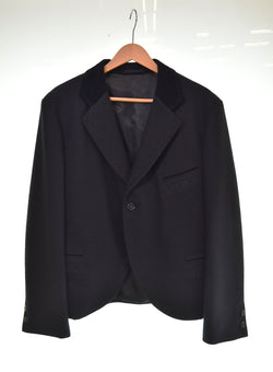 ワイズ Y's 90年代 Y's for men モーニング ウールジャケット テーラードジャケット MF-J20-121 ジャケット ブラック Mサイズ 103MT-2895