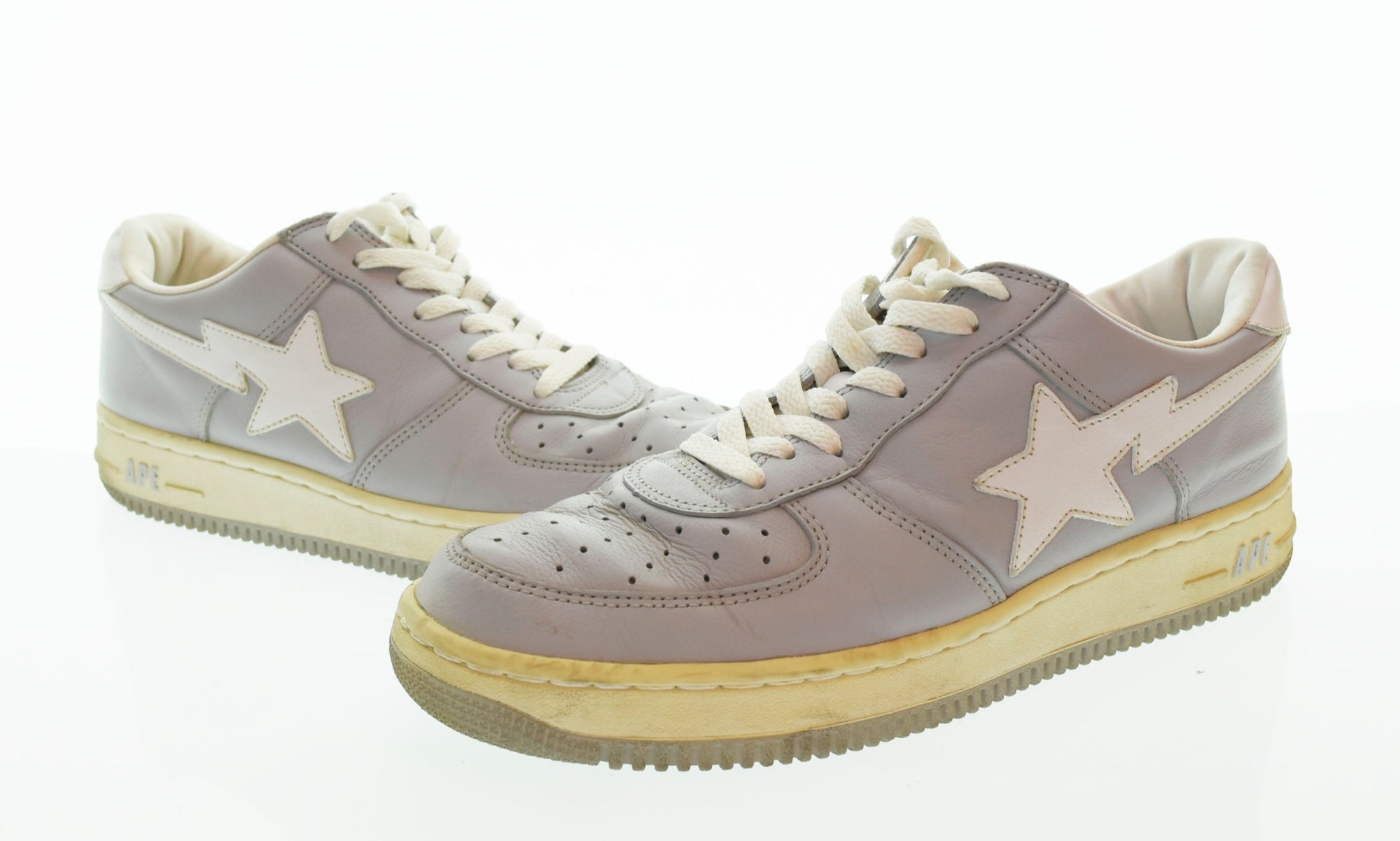 アベイシングエイプ A BATHING APE ベイプスタースニーカー グレー FS 