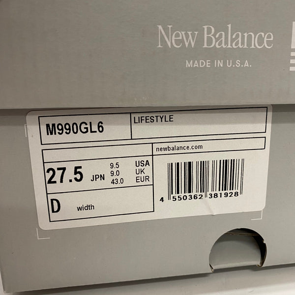ニューバランス new balance M990GL6 メンズ靴 スニーカー グレー 27.5cmサイズ 201-shoes1320