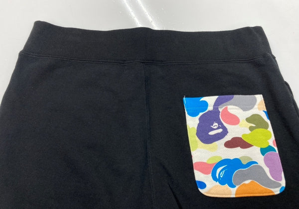 アベイシングエイプ A BATHING APE × F.C.Real Bristol エフシーレアルブリストル Shark Pants シャーク スウェット パンツ 黒 プリント 001PTF231902X ボトムスその他 ブラック Lサイズ 104MB-364
