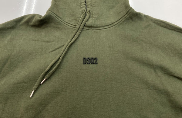 ディースクエアード DSQUARED2 Front Logo Hoodie フロント ロゴ フーディ スウェット パーカー モスグリーン 深緑 S74GU0568S54438 パーカ ワンポイント カーキ Lサイズ 104MT-2317
