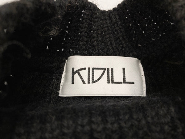 キディル KIDILL Border Pullover Knit Insist on British Wool ボーダーニット 白 黒 表記なし セーター ボーダー ブラック 101MT-2426