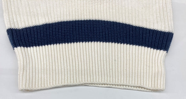 ラルフローレン RalphLauren POLO 現行タグ セーラー ニット レースアップ コットン COTTON 綿 IVORY アイボリー オフホワイト セーター ライン ホワイト Sサイズ 104LT-209