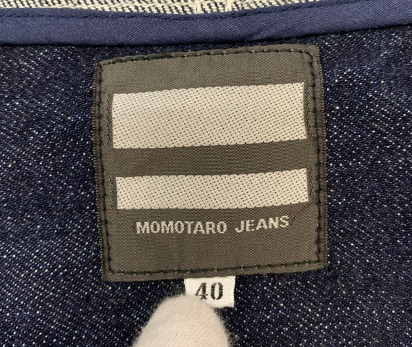 【曜日割引対象外】 桃太郎ジーンズ MOMOTARO JEANS 出陣 8oz デニム ジップアップ パーカー ジャケット ブルー 40サイズ 201MT-3111 VB