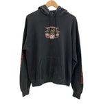 ハーレーダビッドソン HARLEY DAVIDSON 90's 90年代 vintage ヴィンテージ イーグル ロゴ プリント MADE IN USA アメリカ製 パーカ ブラック Lサイズ 101MT-4237