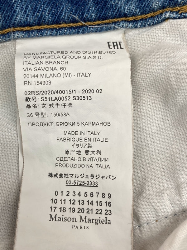 メゾンマルジェラ Maison Margiela ストレート ジーンズ コントラスト ポケット STRAIGHT JEANS CONTRAST POCKET DENIM INDIGO インディゴ BLUE 青 S51LA0052 S30513 デニム 無地 ブルー 104LB-8