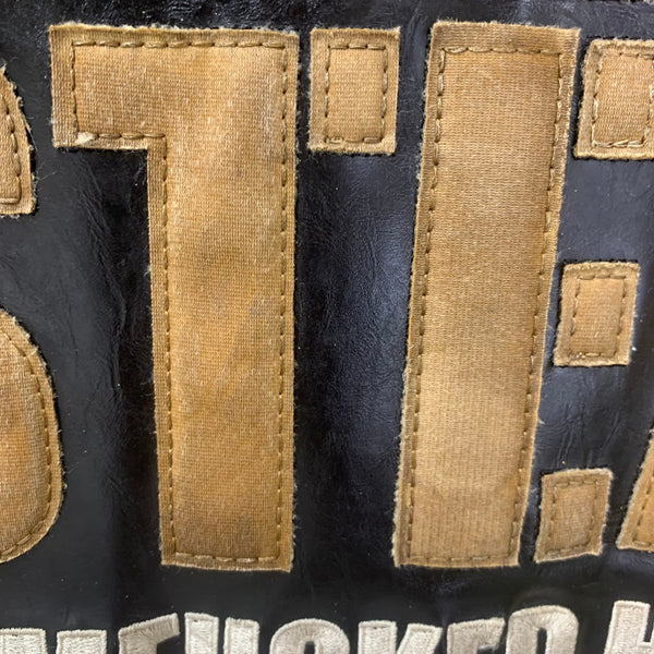 美品　牛革　レア　イエローコーン　レザーベスト　プリント　ヴィンテージ 美品 牛革 レア イエローコーン レザーベスト プリント ヴィンテージ