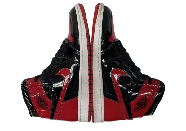 ナイキ NIKE 21年製 AIR JORDAN 1 RETRO HIGH OG PATENT BRED エア ジョーダン レトロ ハイ パテント ブレッド AJ1 シューズ 赤 黒 555088-063 メンズ靴 スニーカー ブラック 28.5cm 104S-995