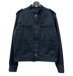 ヨウジヤマモト Yohji Yamamoto Y's for men 03AW アーカイブ ミリタリー ショートブルゾン アウター ダブルジップ 黒 MU-Y05-001 サイズ3 ジャケット 無地 ブラック 104MT-2185