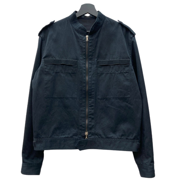 ヨウジヤマモト Yohji Yamamoto Y's for men 03AW アーカイブ ミリタリー ショートブルゾン アウター ダブルジップ 黒 MU-Y05-001 サイズ3 ジャケット 無地 ブラック 104MT-2185
