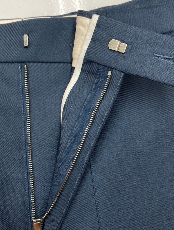 グッチ GUCCI LOOSE FITTING TROUSERS ルーズ フィット トラウザーズ ウール混 ジョガー パンツ 紺 ロゴ 595487 Z408M スラックス ネイビー サイズ 44 104MB-155