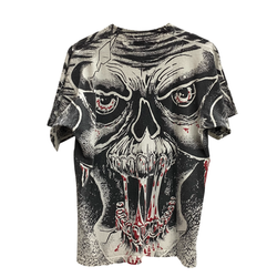 【曜日割引対象外】 ヴィンテージ vintage 90's skull tee タグ無し Tシャツ ホワイト 201MT-4685 VB