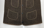 ブラウンズビーチ BROWN'S BEACH JACKET ビーチクロスベスト 三角タグ 刻印ボタン ゴマ塩 茶色 サイズ 38 ベスト 無地 ブラウン 104MT-1939