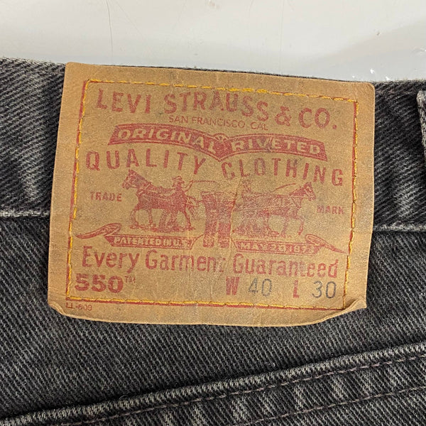 【曜日割引対象外】 リーバイス Levi's 550 後染め 赤文字 内タグ無し デニム ブラック W40 L30サイズ 201MB-1214 VB