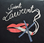 サンローラン Saint Laurent 2017年モデル リップ シガー ノースモーキング Tシャツ スモーキング リップ 482676 YB1HU 1004 482676 XL Tシャツ ブラック 103MT-3181