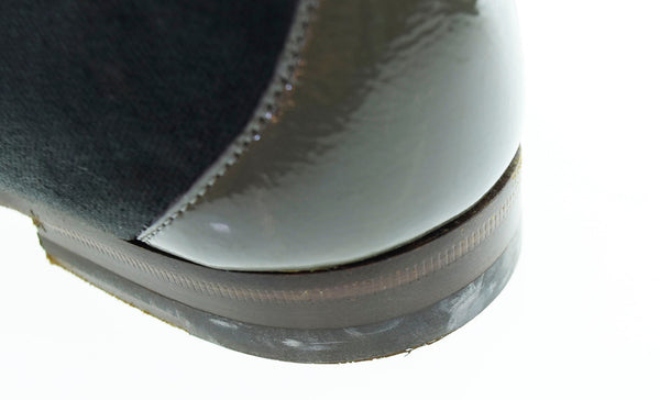 グッチ GUCCI ベロア ローファー 黒 メンズ靴 ローファー ブラック 8 1/2 27cm 103S-716