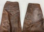 ヴィンテージ vintage 30's 40's Leather Sports Jacket スポーツジャケット ホースハイド 馬革 コの字 TALON サイドアジャスター 茶 サイズ不明 ジャケット 無地 ブラウン 104MT-1024