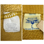 【曜日割引対象外】 ヴィンテージ vintage ARTEX 60's 70's フロッキープリント 半袖スウェット スウェット イエロー Lサイズ 201MT-4789 VB