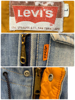 【曜日割引対象外】 リーバイス Levi's 70's パデッド デニム マウンテン パーカー USA製 ジャケット ブルー Lサイズ 201MT-3137 VB