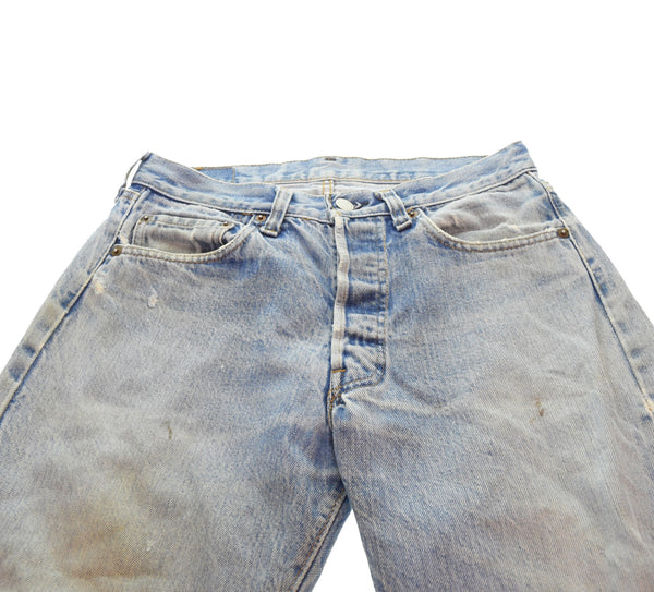 リーバイス Levi's 70s 501 66後期 ボタン裏6 赤耳 70's 66Chain デニム ブルー W31 103MB-589