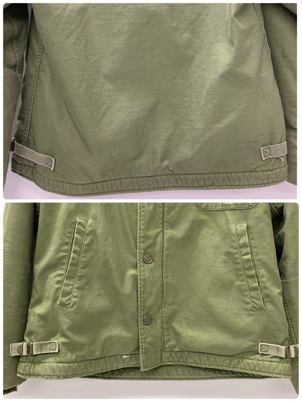 【曜日割引対象外】 ヴィンテージ vintage 80s US NAVY A-2 DECK JACKET 82年製 デッキ ジャケット カーキ Mサイズ 201MT-3099 VB