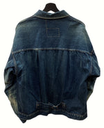 セントマイケル SAINT MICHAEL BerBerJin 24SS DENIM JACKET FIRST デニムジャケット ファースト ヴィンテージ加工 BLUE 青 SM-YS8-0000-C72 XL ジャケット 無地 ブルー 104MT-750