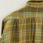 【曜日割引対象外】 キャピタル KAPITAL チェック ネルシャツ リメイク 長袖シャツ 黄色 2サイズ 201MT-3882 VB