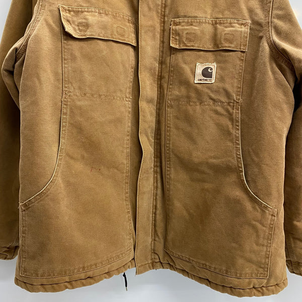 【曜日割引対象外】 カーハート Carhartt 00's トラディショナルコート USA製 ジャケット ブラウン Lサイズ 201MT-4154 VB