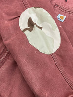 カーハート Carhartt ACTIVE JACKET アクティブ ジャケット 裏地ボア ダック ジップアップ アウター 赤 ジャケット ロゴ レッド XLサイズ 104MT-1458