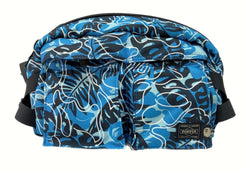 アベイシングエイプ BATHING APE BAPE × PORTER ポーター TROPICAL CAMO WAIST BAG トロピカル カモ ウエスト バッグ 青 001GDC331916X バッグ メンズバッグ ボディバッグ・ウエストポーチ カモフラージュ・迷彩 ブルー 104bag-14