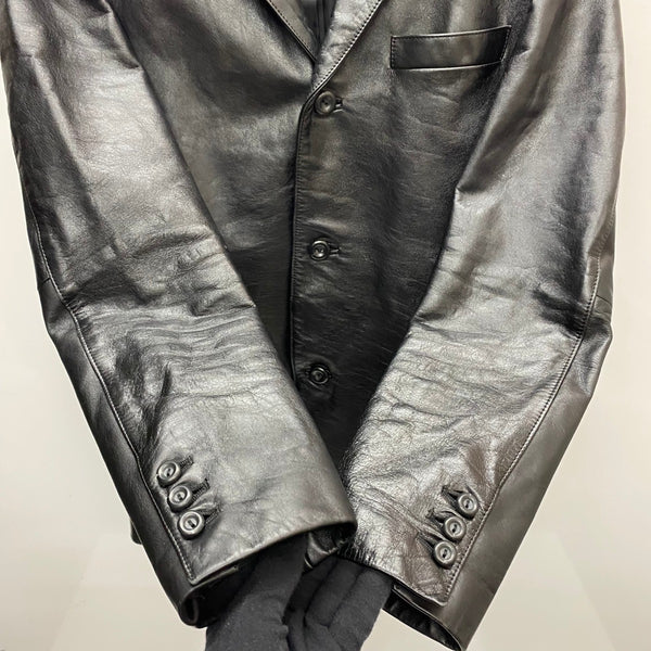 【曜日割引対象外】 ワイツーレザー Y'2 LEATHER AMPLIFIER ホースレザー テーラードジャケット ジャケット ブラック 36サイズ 201MT-4538 VB