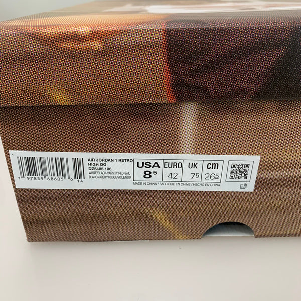 ナイキ NIKE AIR JORDAN 1 RETRO HIGH OG DZ5485-106 メンズ靴 スニーカー レッド 26.5cmサイズ 201-shoes1510