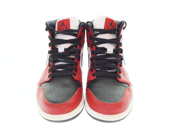 ナイキ NIKE AIR JORDAN 1 MID CHICAGO BLACK TOE エアジョーダン1 ミッド シカゴ ブラック トゥ 554724-069 メンズ靴 スニーカー レッド 28.5cm 103S-1109
