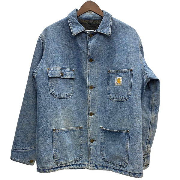 【曜日割引対象外】 カーハート Carhartt 80's 90's ミシガンチョアコート デニムカバーオール ジャケット ブルー 201MT-3722 VB